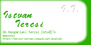 istvan tercsi business card